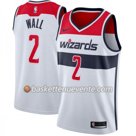 Maillot Basket Washington Wizards John Wall 2 Nike 2017-18 Blanc Swingman - Homme